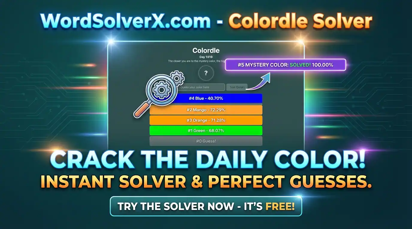 Colordle Solver in Action showing color matching interface